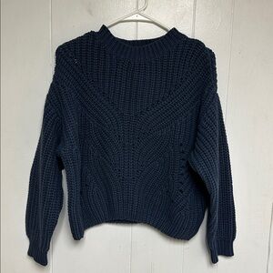 Pharaoh Ersa Crop Cotton Sweater In Stone Cropped Boxy Fit Size 0/1